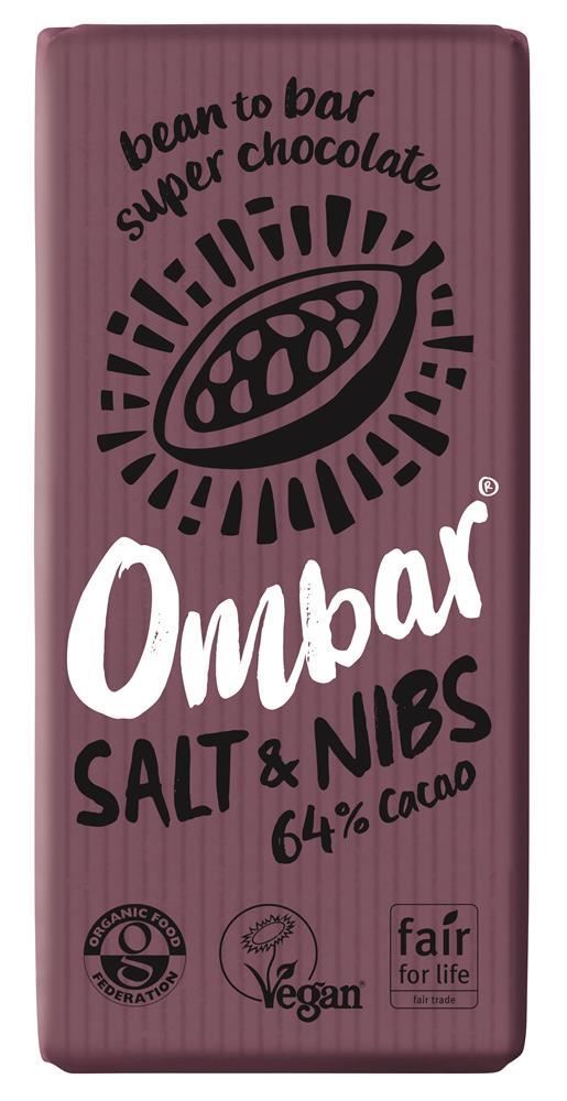 Ombar Salt & Nibs 70g organic and vegan - 10 Pack