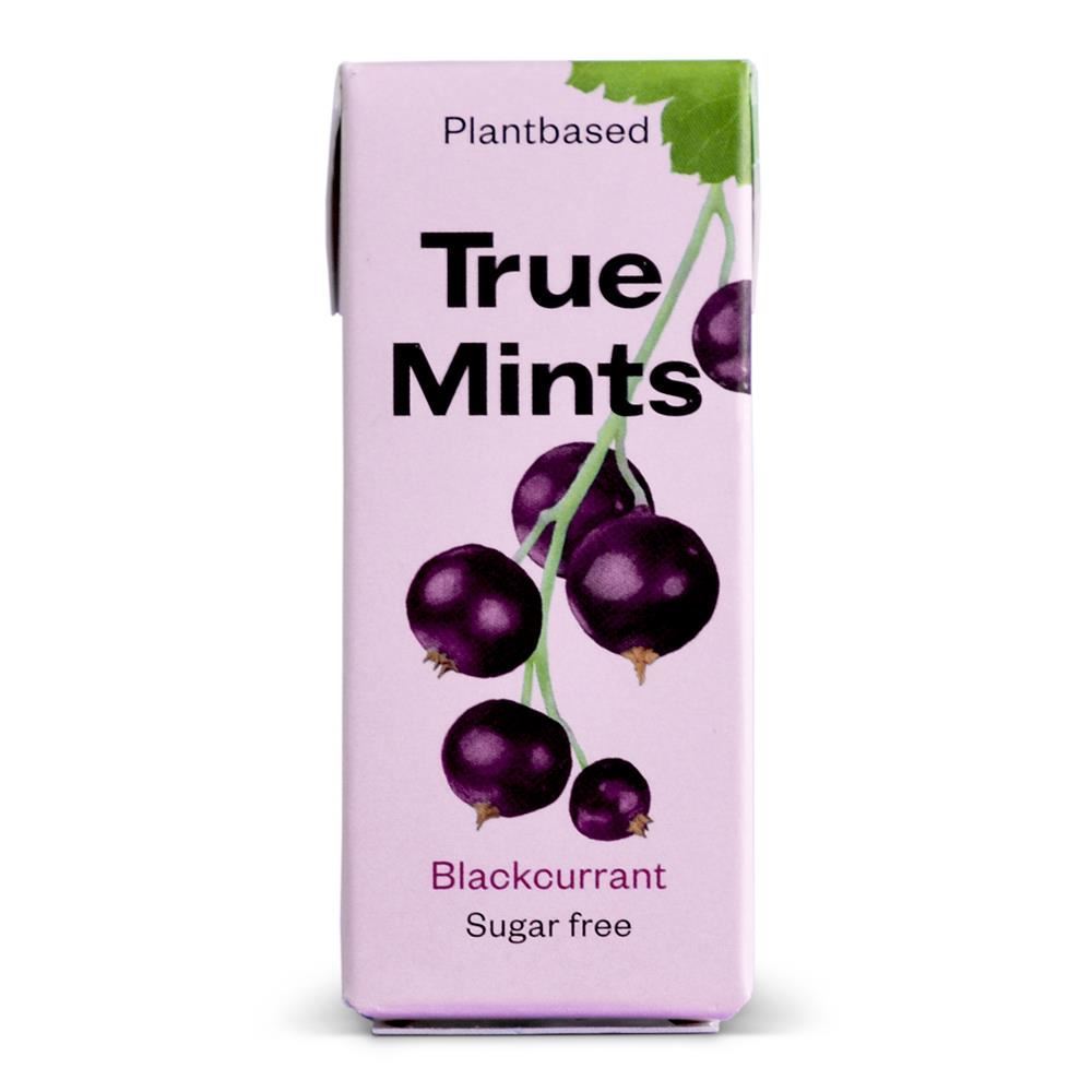 True Gum Vegan and Sugar Free Mints - Blackcurrant 13g - 18 Pack