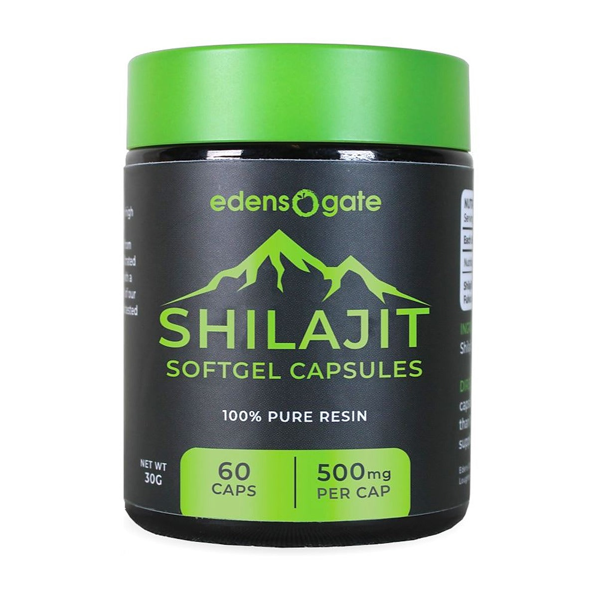 Edens Gate remium Shilajit Resin Soft Gel Capsules - 30g