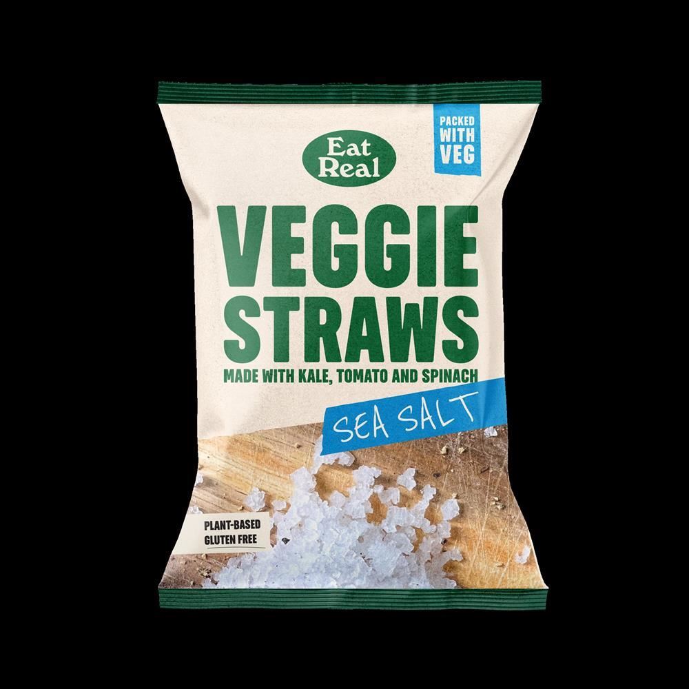 Eat Real Veggie Straws Sea Salt 45g - 6 Pack