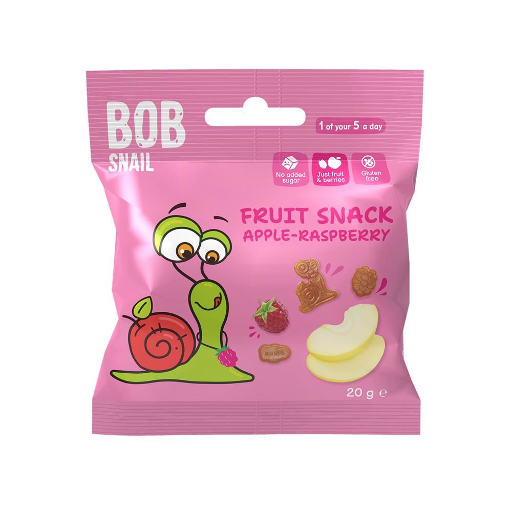 Bob Snail Apple-Raspberry Fruit Bites 20g - 100% Fruit - 20 Pack