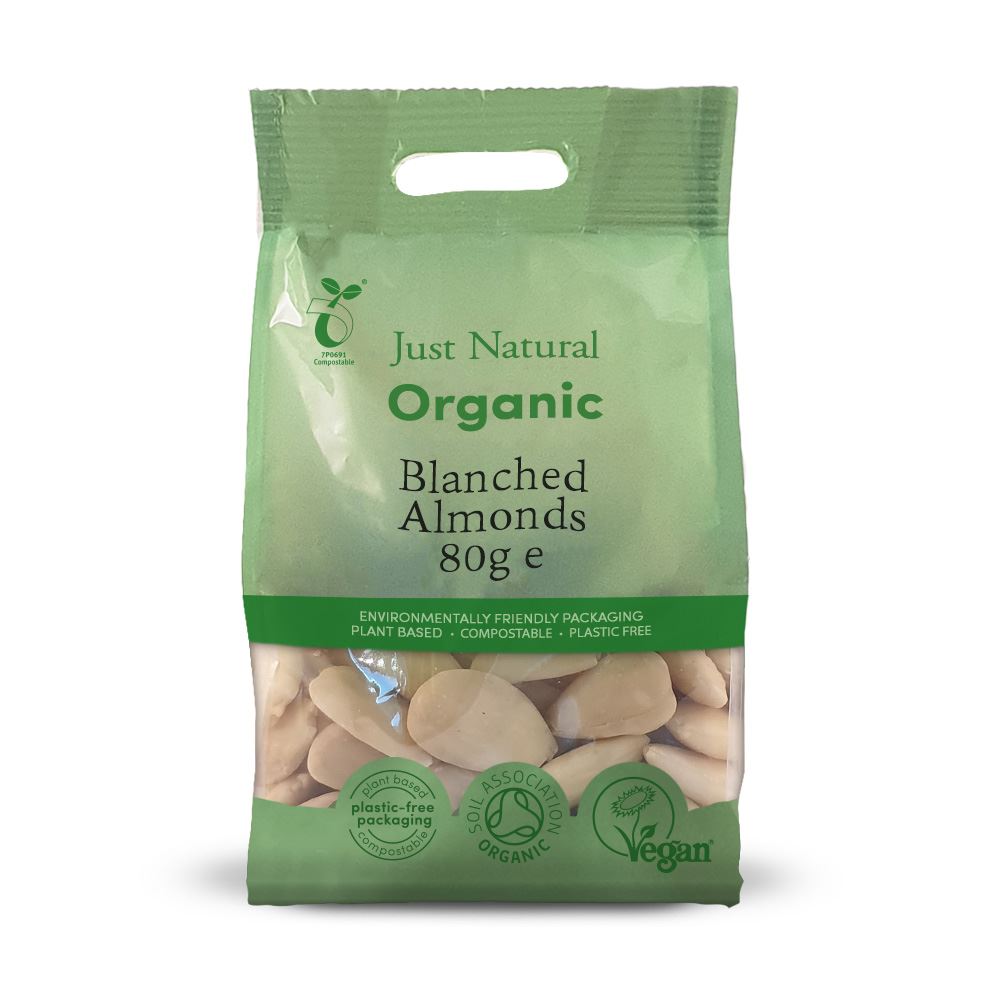 Just Natural Organic Organic Almonds Blanched 80g