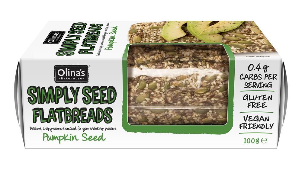 Olinas Bakehouse Gluten Free Pumpkin Seeds Flatbreads 100g