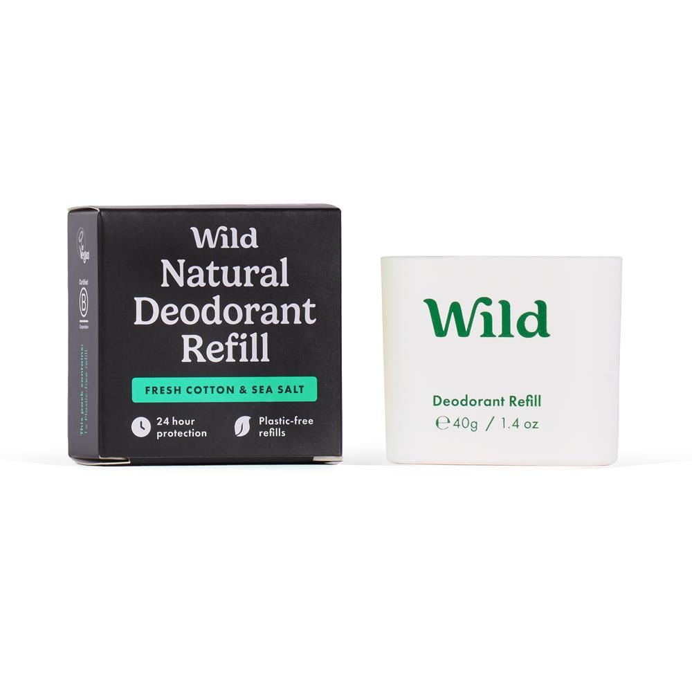 Wild Men's Fresh Cotton & Sea Salt Deo Refill 40g