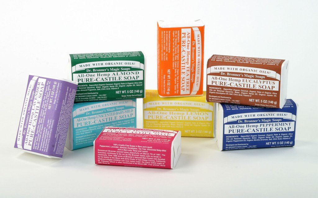 Dr Bronner's Pure Castile Bar Soap - 140g - All Scents