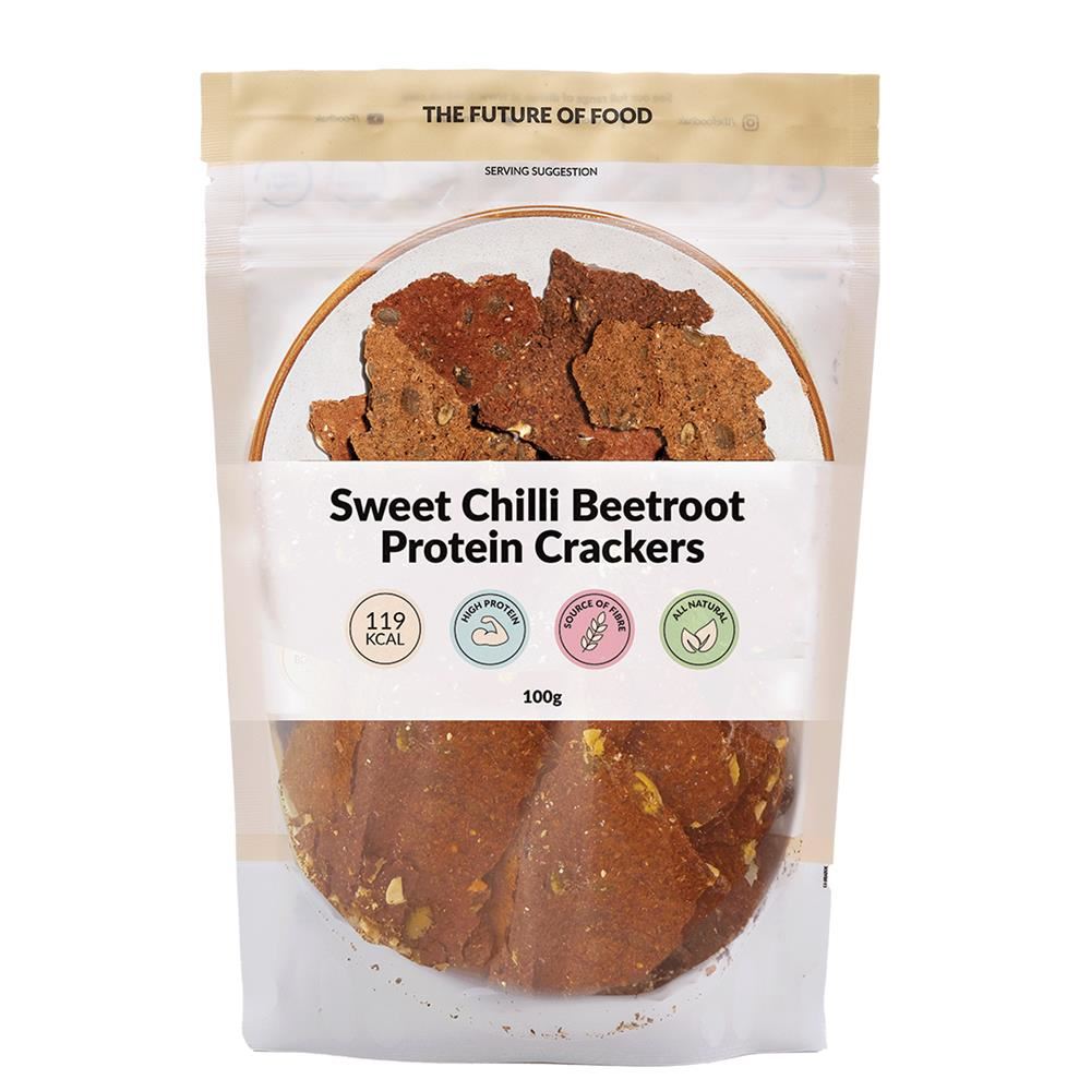 Foodhak Sweet Chilli Beetroot Protein Crackers 100g