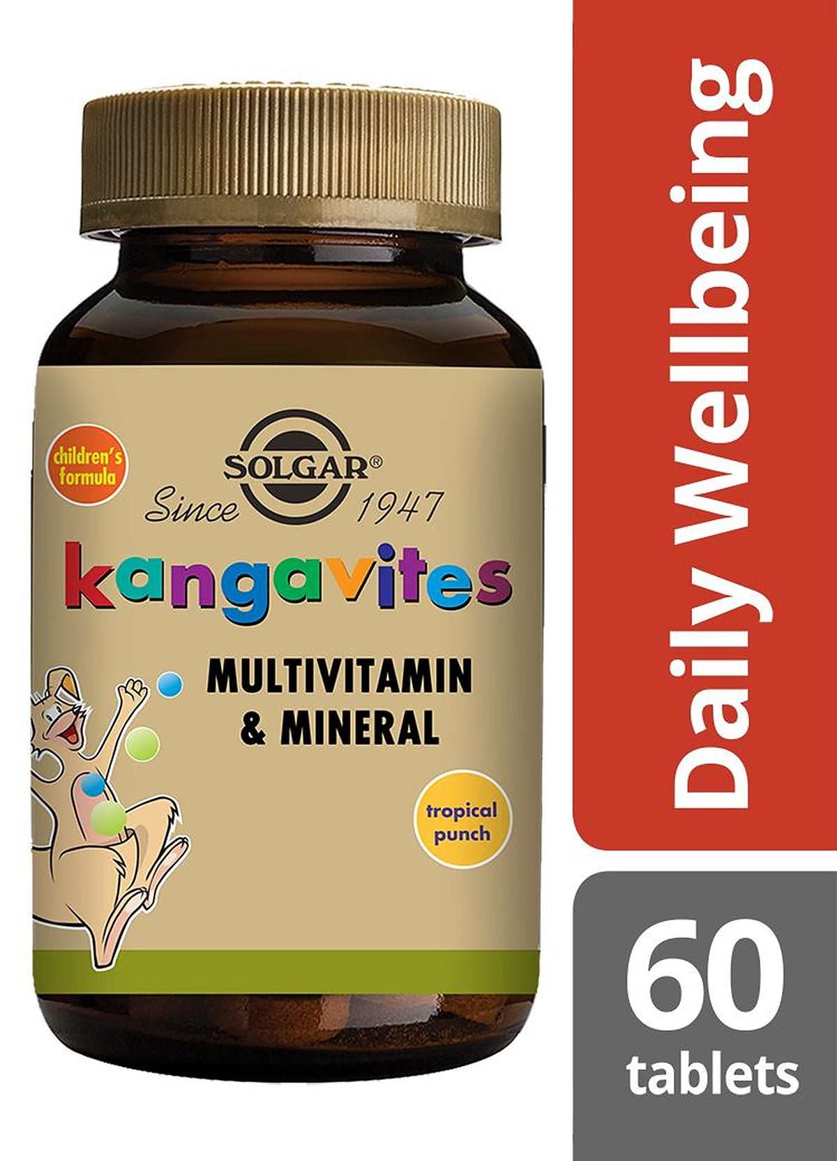 Solgar Kangavites Tropical Punch Complete Multivitamin and Mineral Formula Chewable - 60 Tablets - image 2