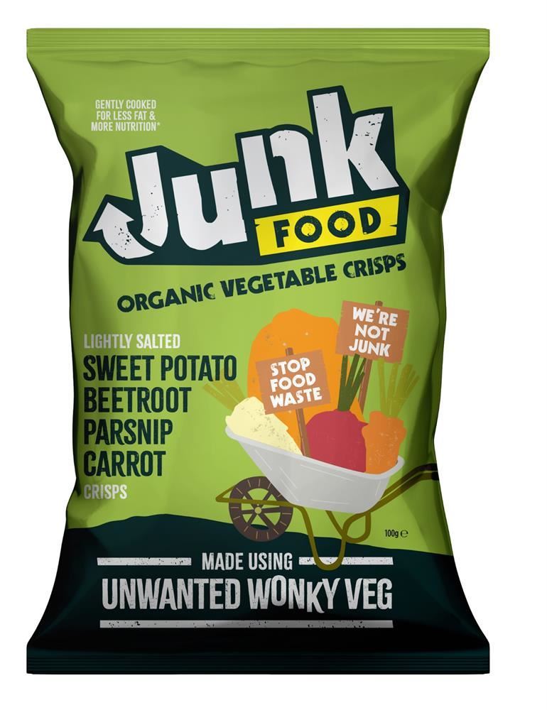Junk Organic Junk Food Organic Mixed Vegetable Crisps 100g - 12 Pack