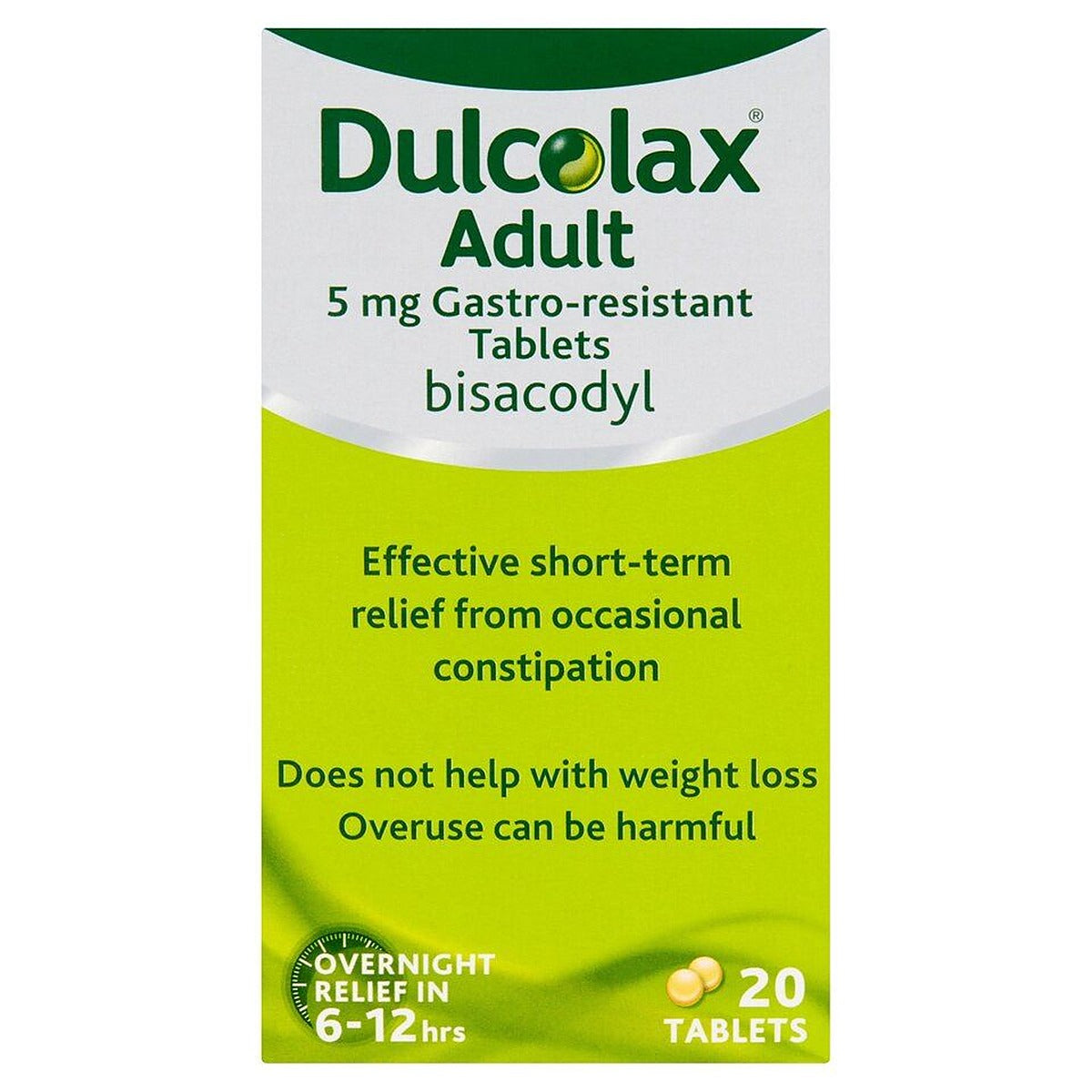 Dulcolax Adult 5mg Gastro Resistant - 20 Tablets
