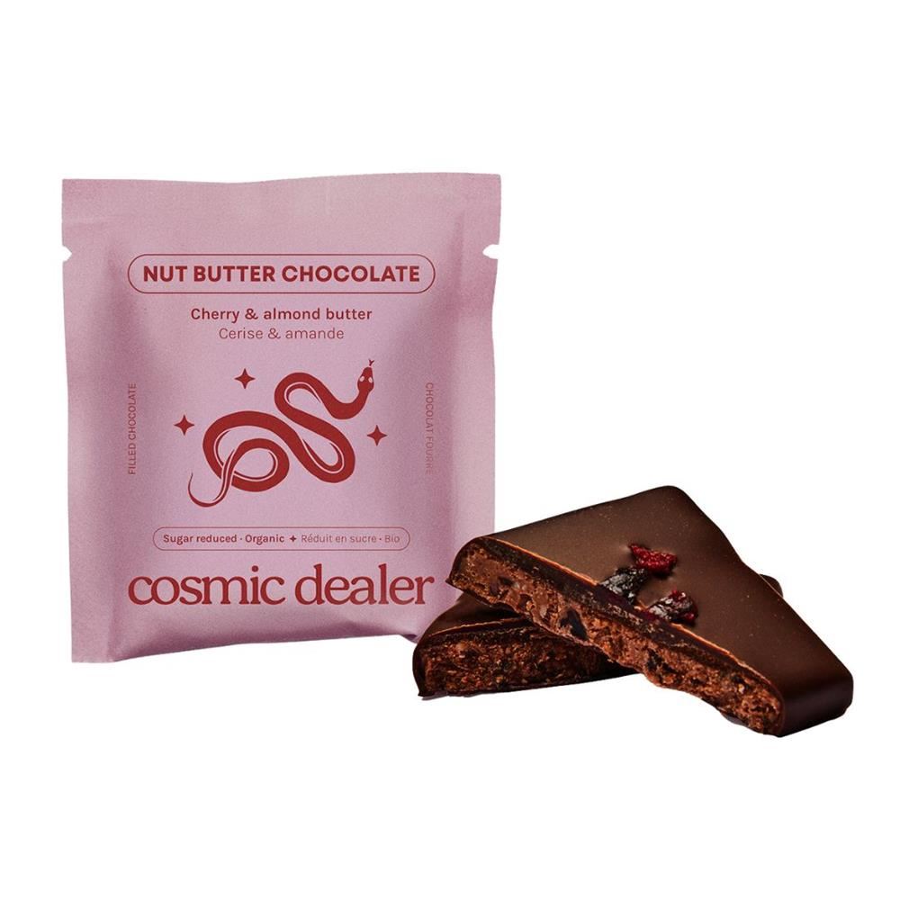 Cosmic Dealer Cherry Almond nut butter chocolate bite organic 20g - 16 Pack