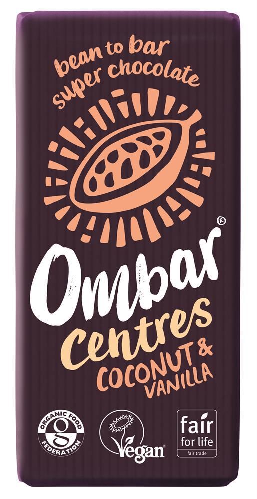 Ombar Coconut & Vanilla Centres 70g - 10 Pack
