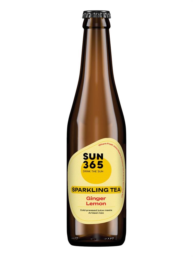 SUN365 Sparkling Tea Ginger & Lemon 330ml - 2 Pack