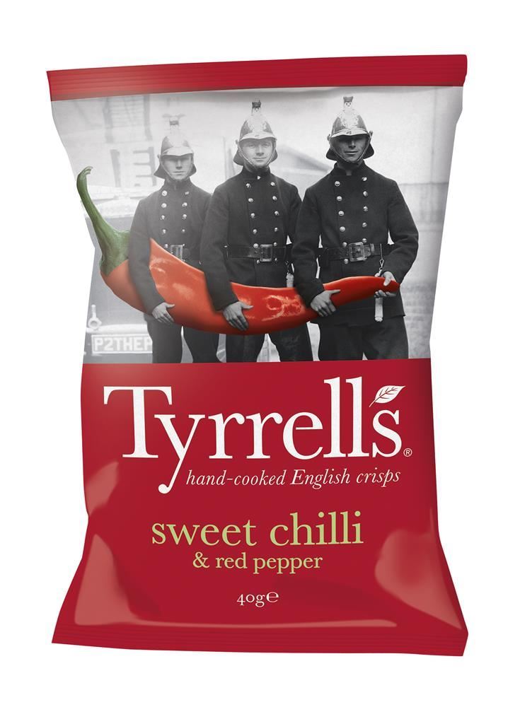 Tyrrells Sweet Chilli & Red Pepper Crisps 40g - 6 Pack