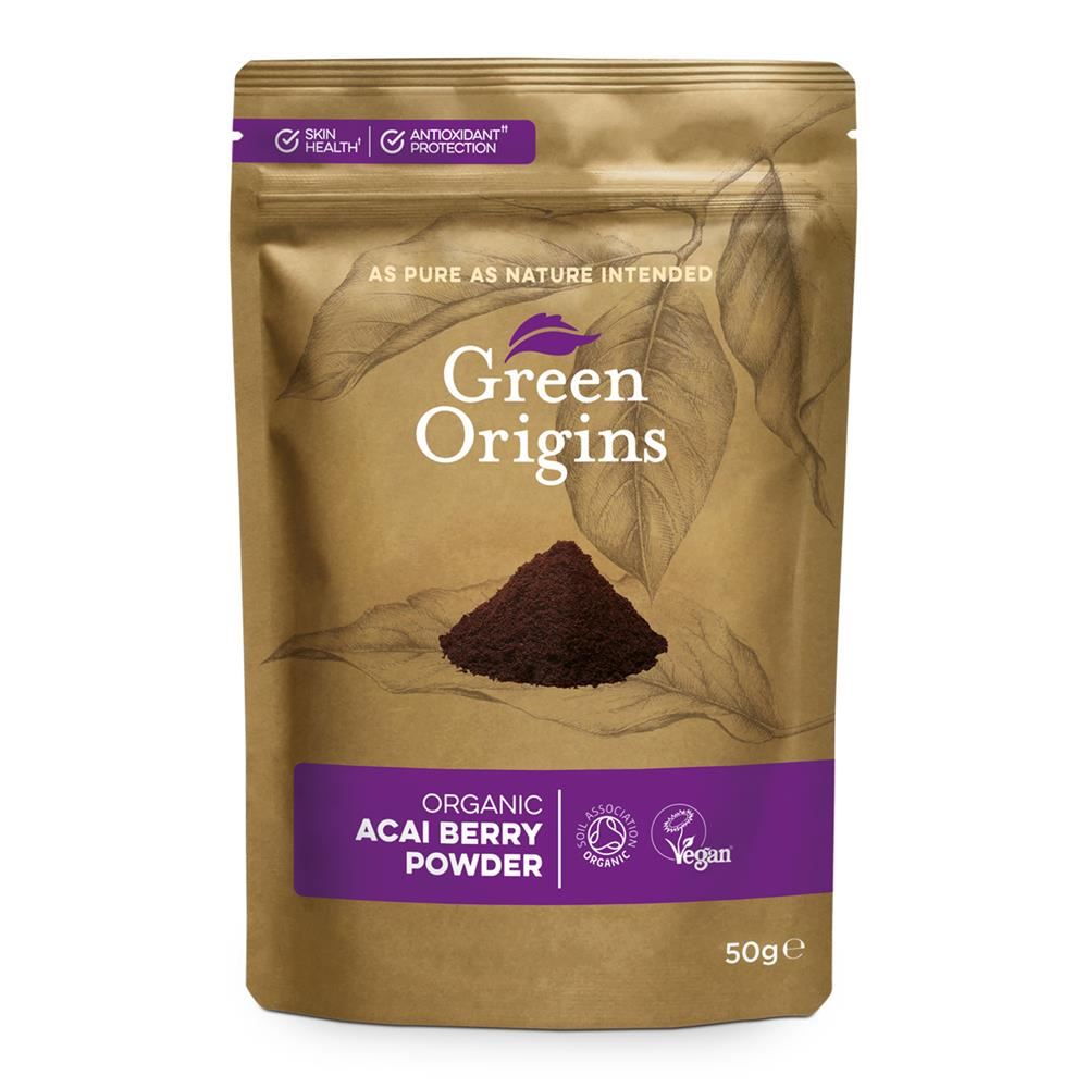 Green Origins Organic Acai Berry Powder (Raw Freeze Dried) 50g
