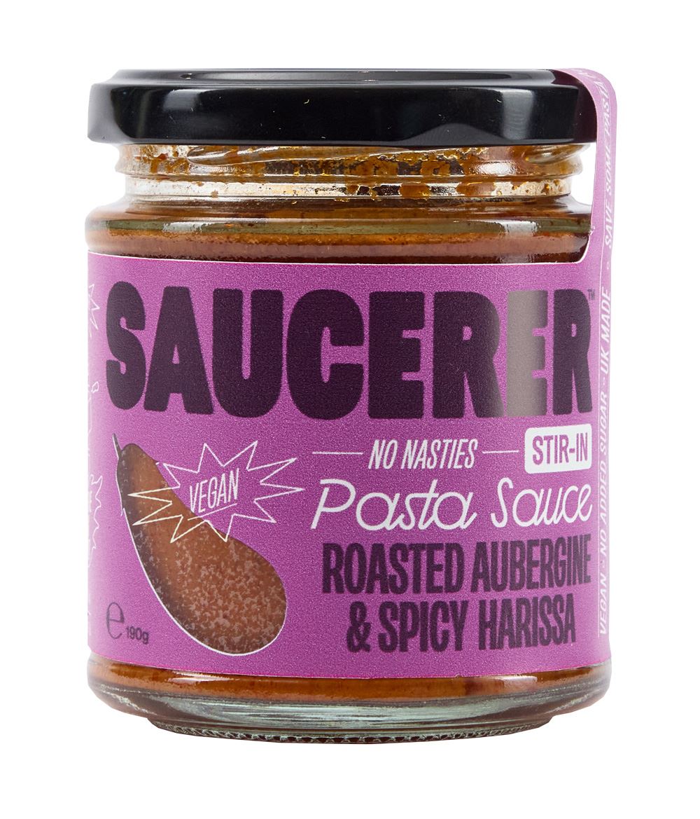 The Saucerer Roasted Aubergine & Spicy Harissa Stir-in Pasta Sauce 190g