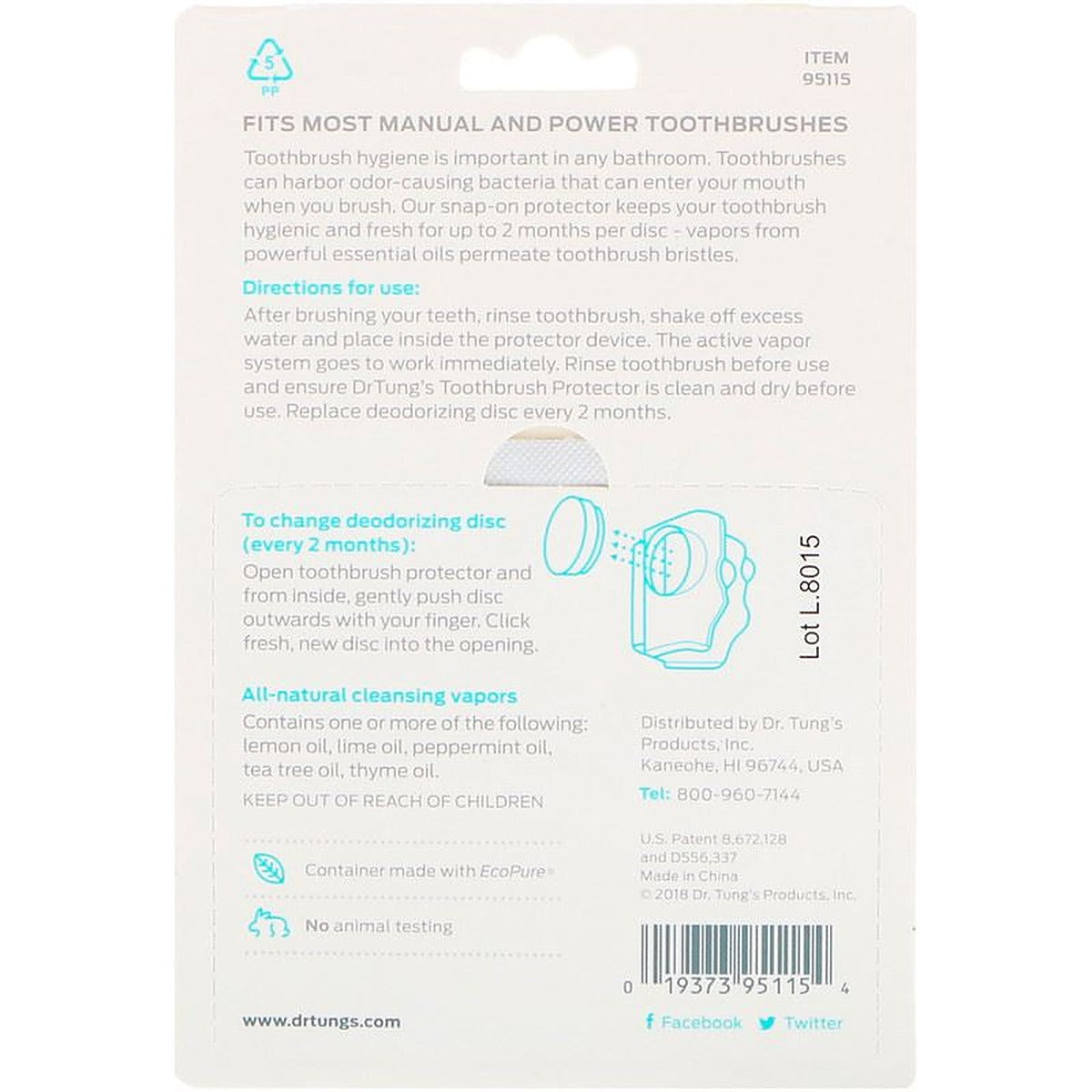 Dr Tung's Adults Snap-on Toothbrush Protection - 2 Pack - image 2