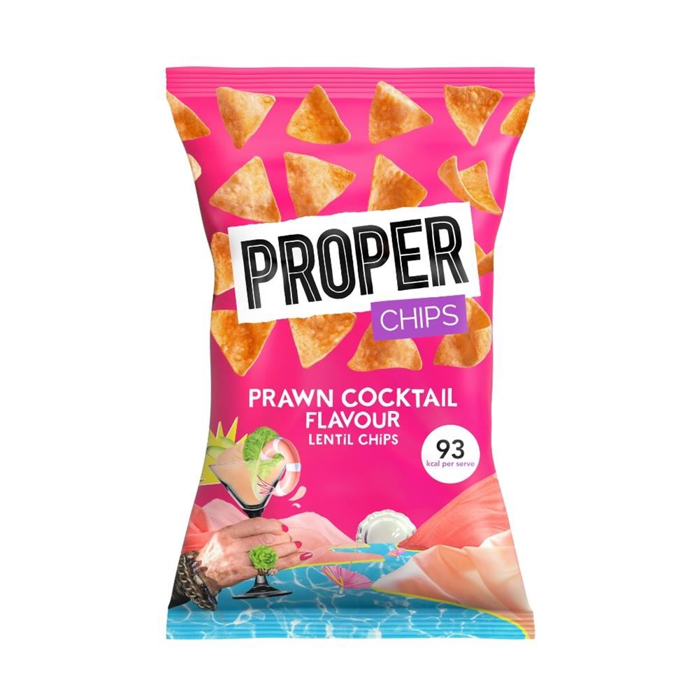 Properchips Prawn Cocktail Lentil Chips 85g - 8 Pack