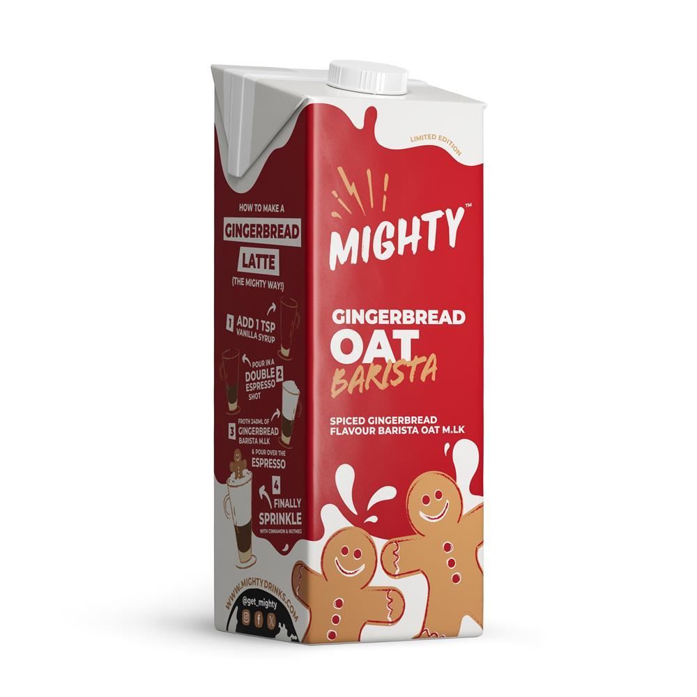 Mighty MIGHTY Gingerbread Flavour Oat Barista 1L - 6 Pack