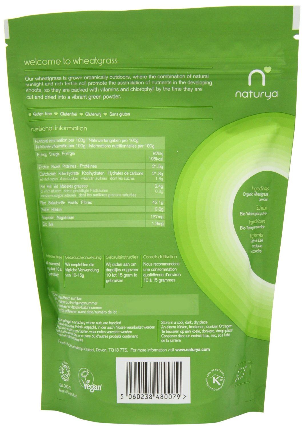 Naturya Organic Wheatgrass Powder 200g