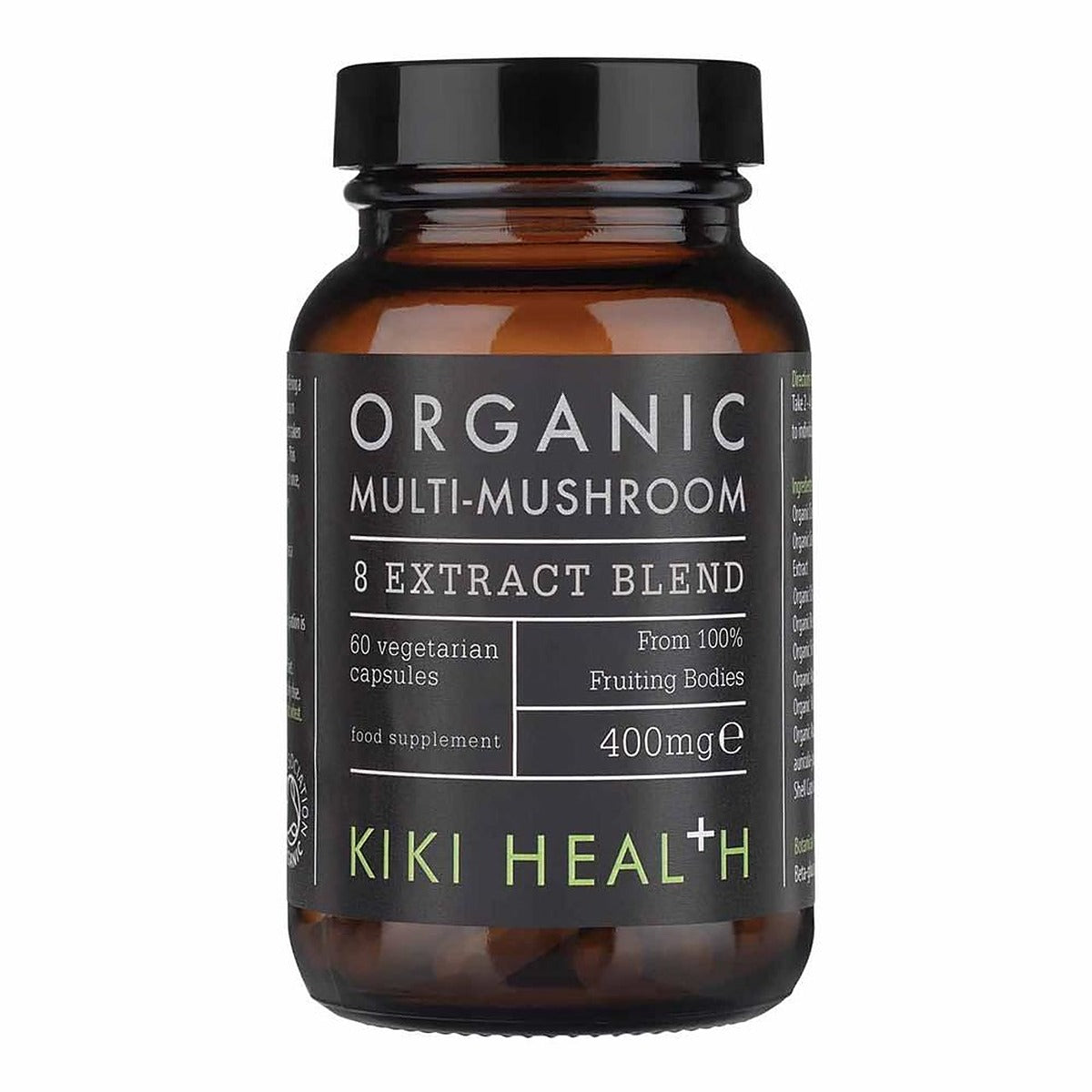 KIKI Health Organic 8 Mushroom Extract Blend 60 Vegicaps