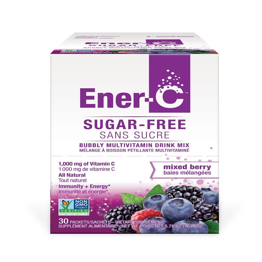 Ener-C Sugar Free Multivitamin Drink Vitamin C 1000mg Mixed Berry 30 Sachets