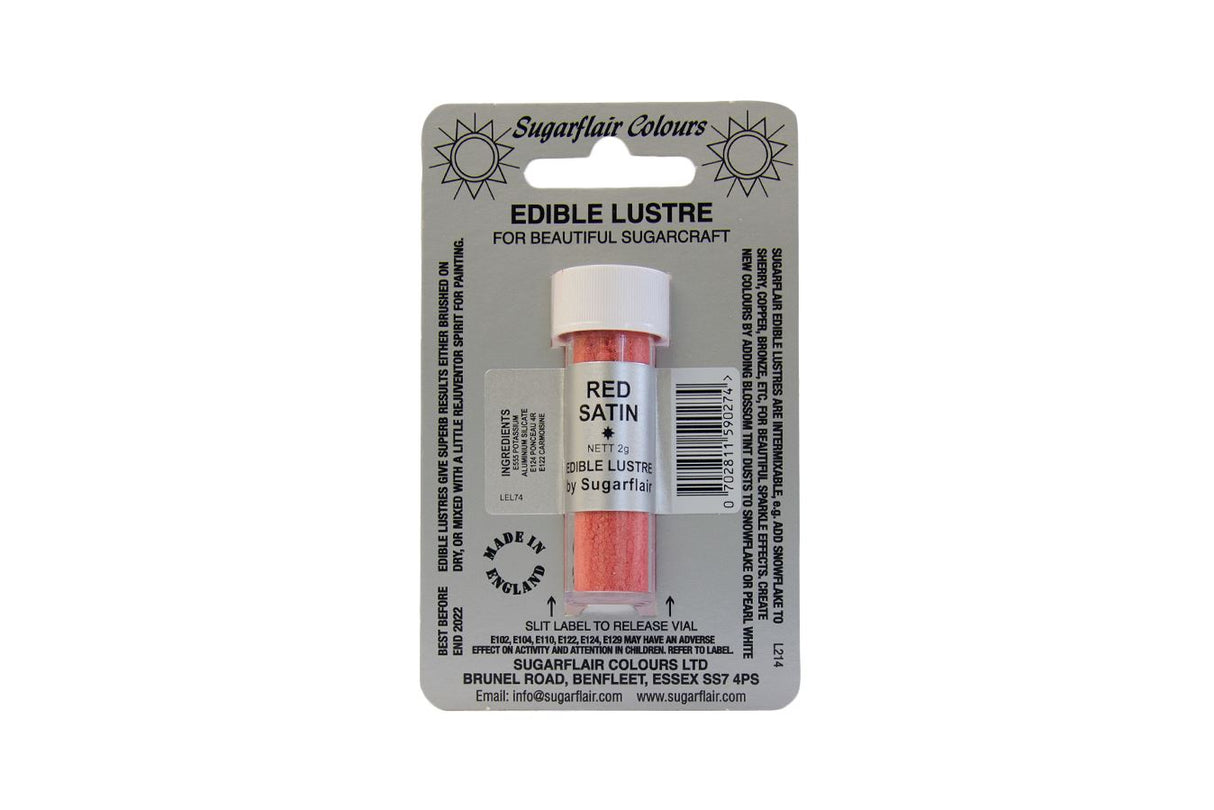 Sugarflair Edible Lustre - 2g All Shades