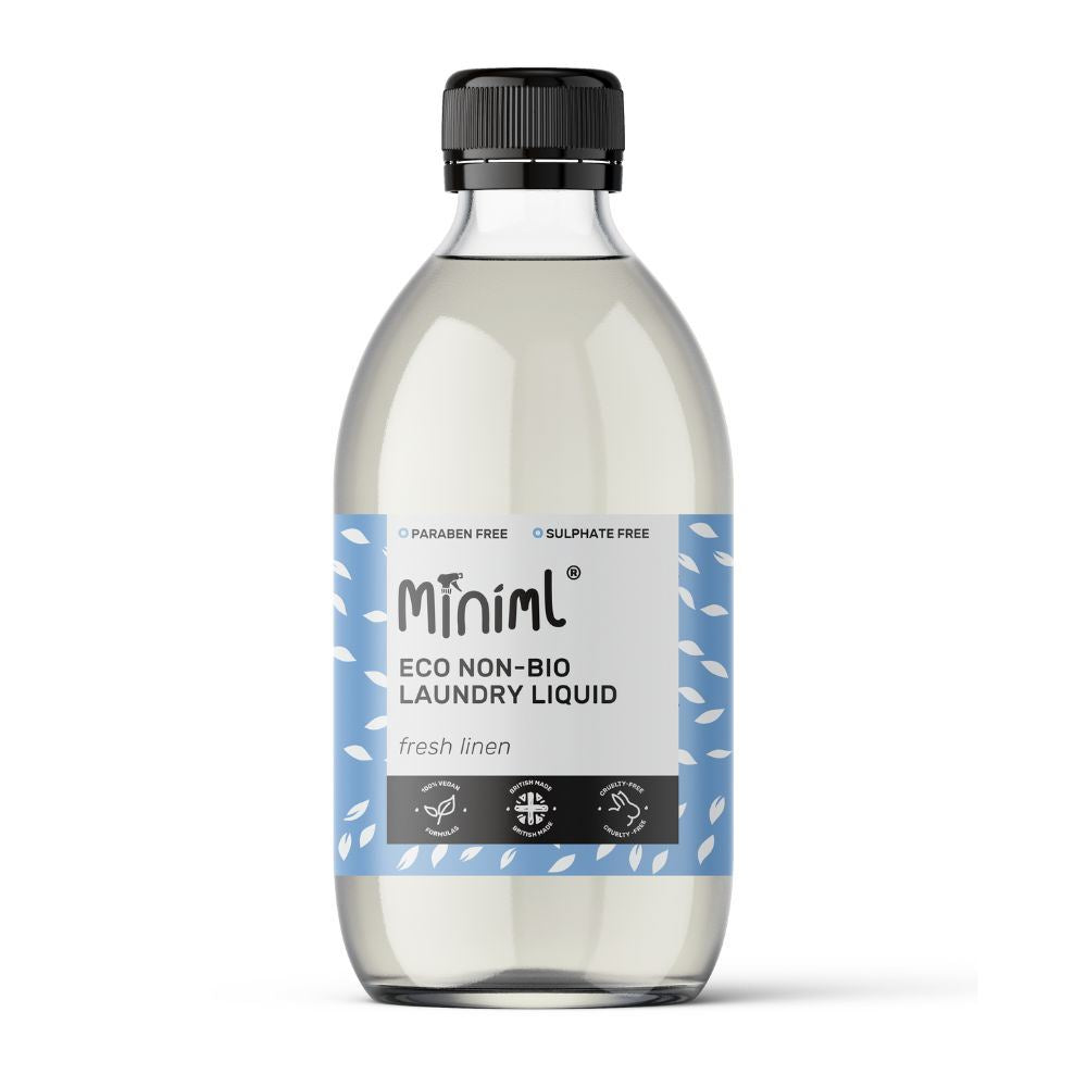 Miniml Natural Laundry Liquid Fresh Linen in a 500ml Glass Bottle
