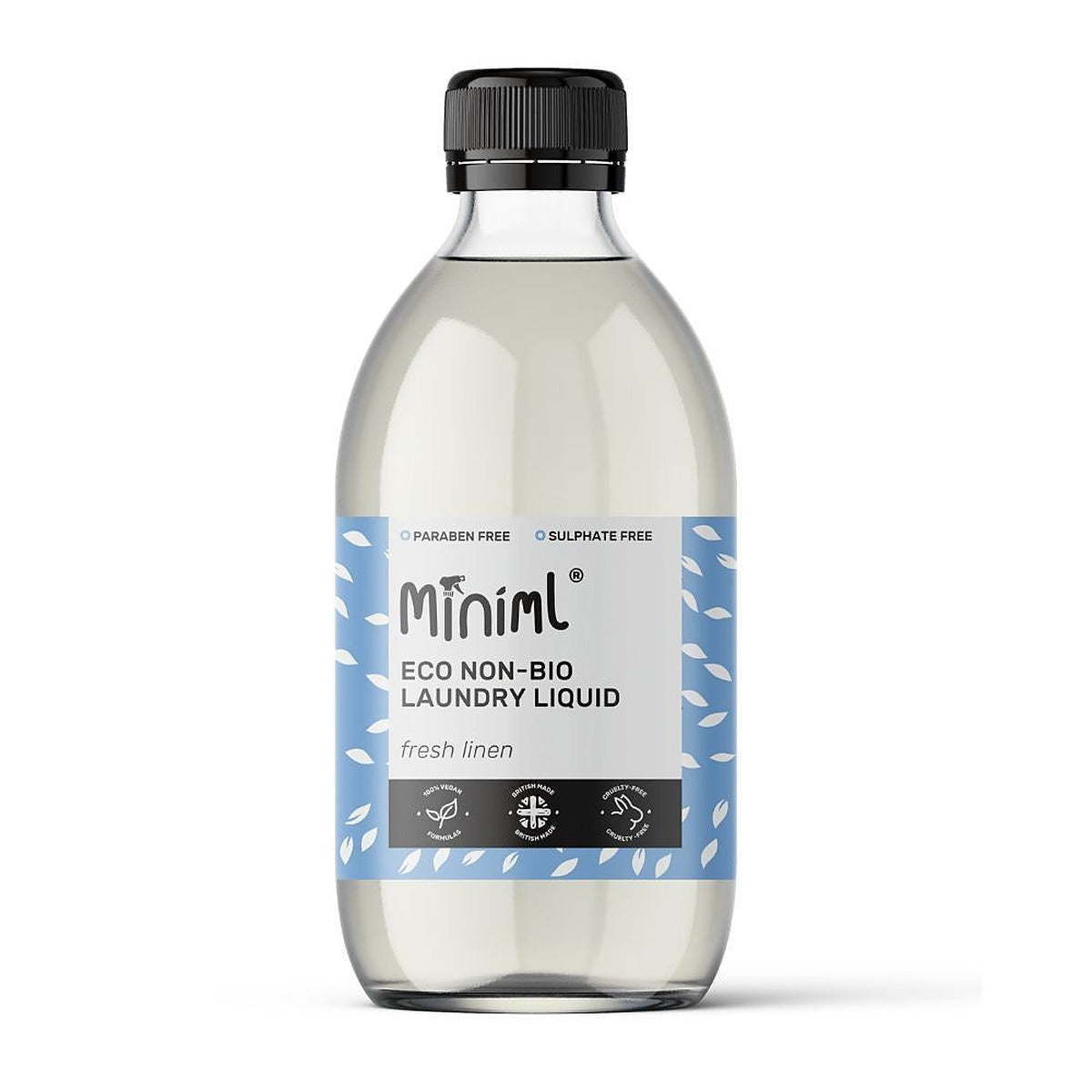 Miniml Natural Laundry Liquid Fresh Linen in a 500ml Glass Bottle