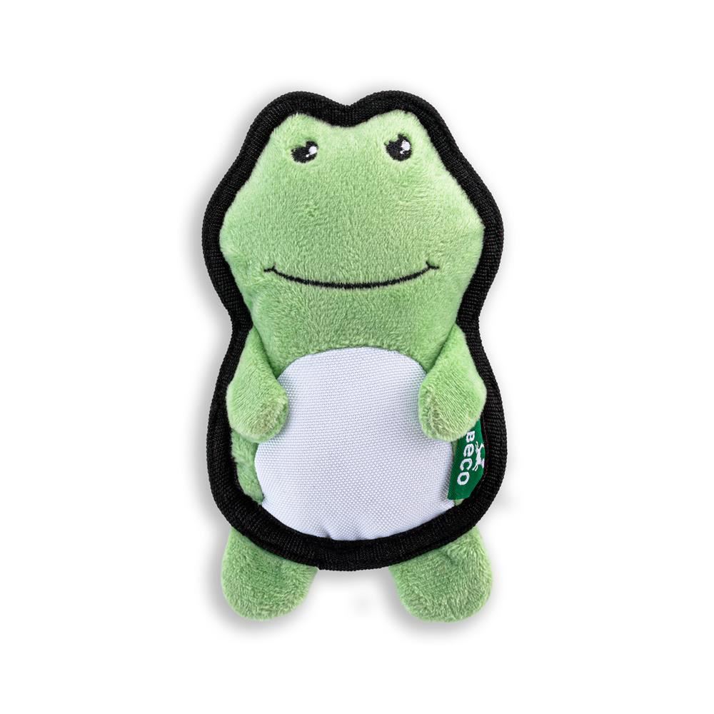 Beco Plush Frog squeaky soft dog toy that's great for a snuggle. 1 toy