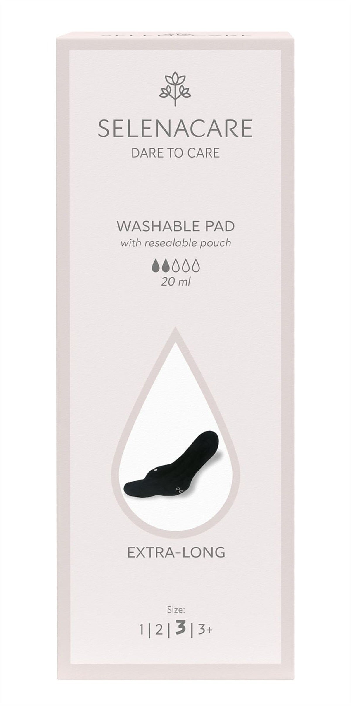 Selenacare Menstrual Pad Extra-long Black Size 3