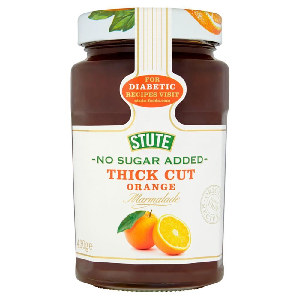 Stute No Sugar Added Thick Cut Orange Marmalade 430g - 2 Pack