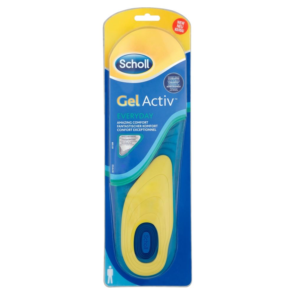 Scholl Active Everyday Gel Insoles for Men, Everyday