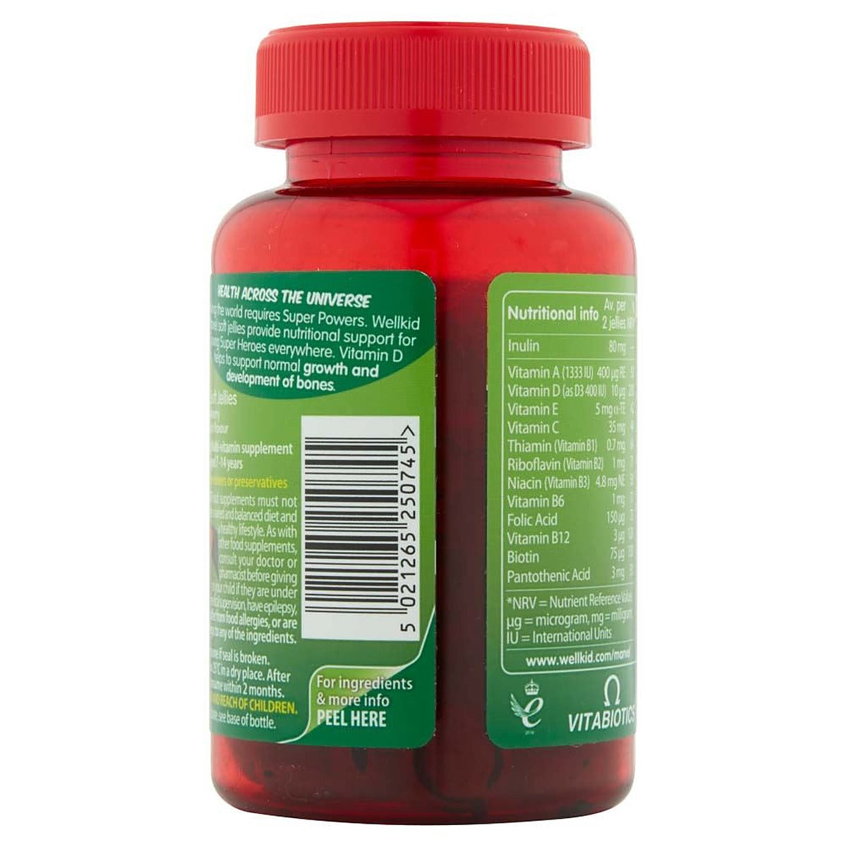 Vitabiotics WellKid Marvel Multi-Vitamin - 7-14yrs - 50 Soft Jellies - image 2
