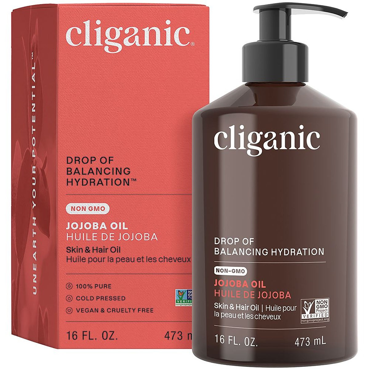 Cliganic Non-GMO Jojoba Oil 16oz