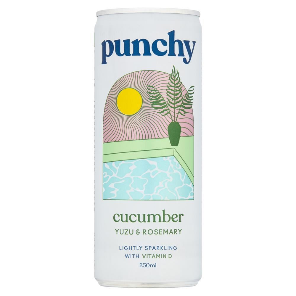 Punchy Drinks Punchy - Cucumber Yuzu & Rosemary Drink 250ml - 12 Pack