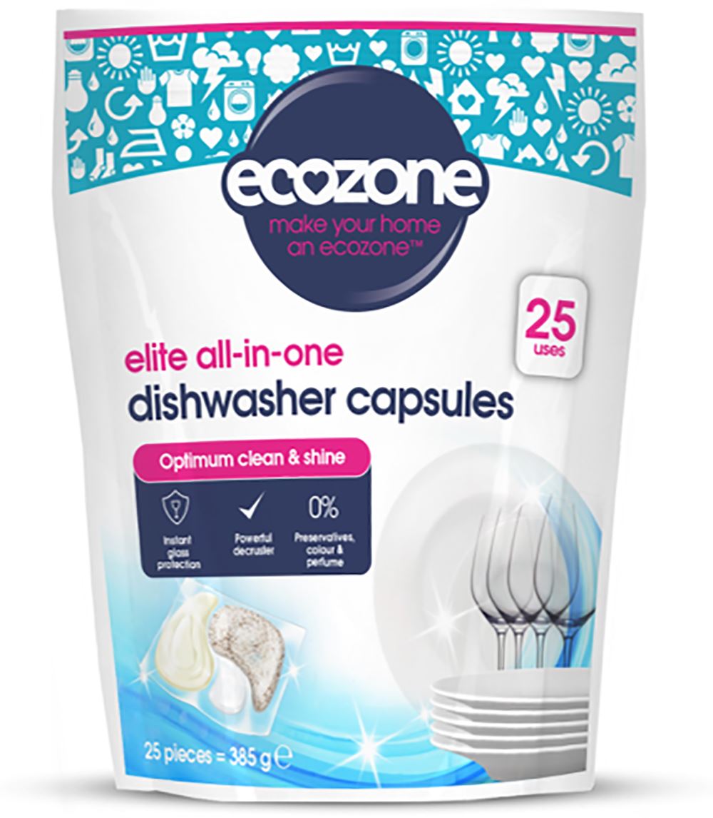 Ecozone Elite All-in-one Dishwasher Capsules - 25 Capsules