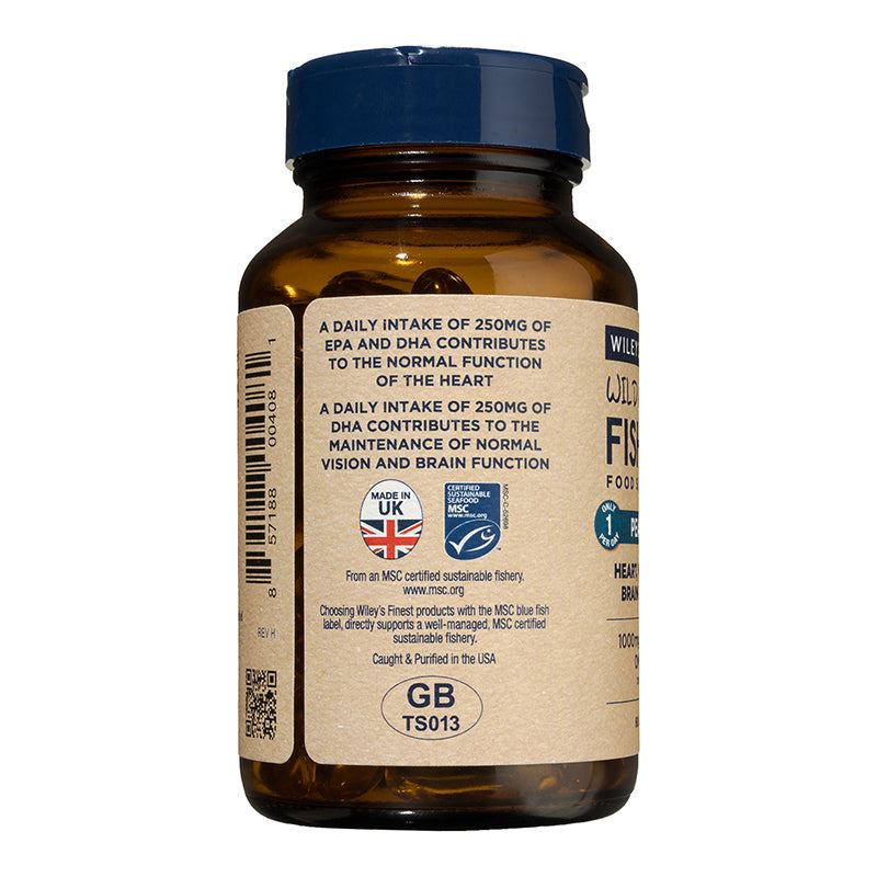 Wiley's Finest Peak EPA 1000mg Omega 3 Fish Oil 60 Capsules