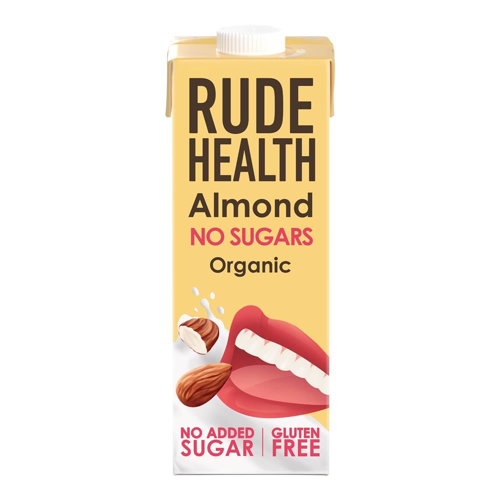 Rude Health Almond No Sugars Organic Gluten Free 1L