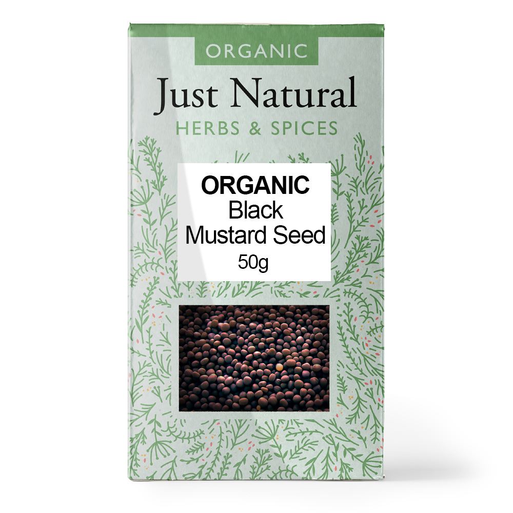 Just Natural Herbs Organic Brown Mustard Seed (Box) 50g