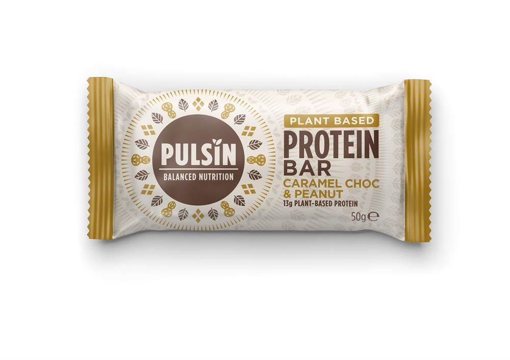 Pulsin Caramel Choc & Peanut Protein Booster 50g - 18 Pack