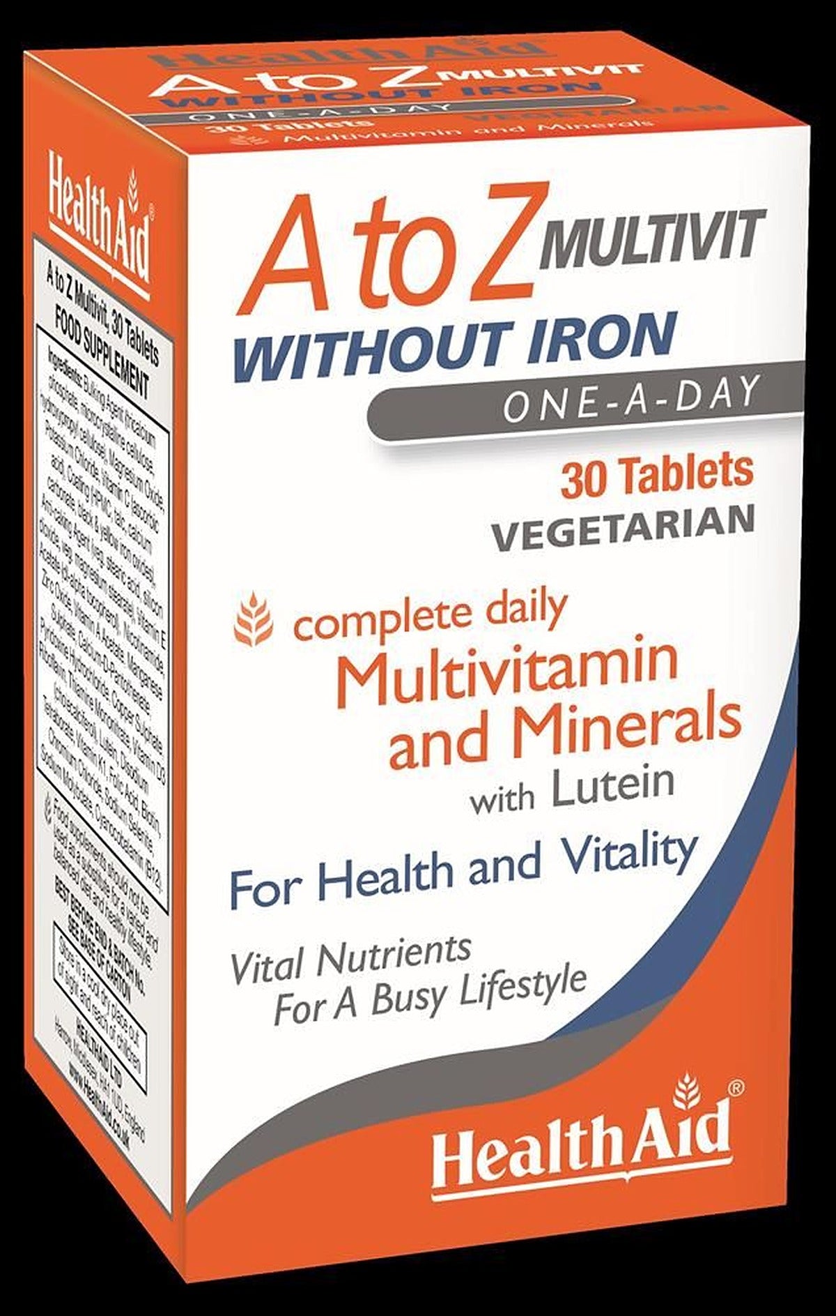 HealthAid A to Z Multivit No Iron & Iodine 30 Tablets