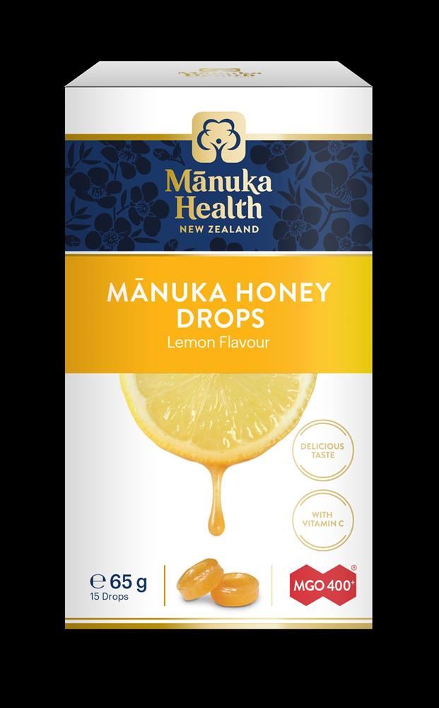Manuka MGO 400+ Manuka Honey Drops with Lemon 65gm 15 Lozenges