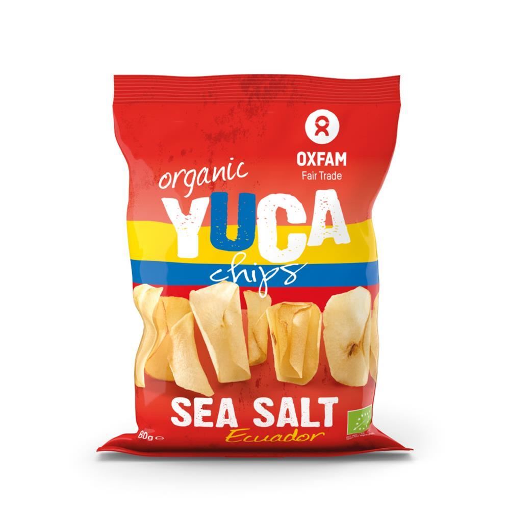 Oxfam Fair Trade ORGANIC Yucachips salt 60g - 24 Pack