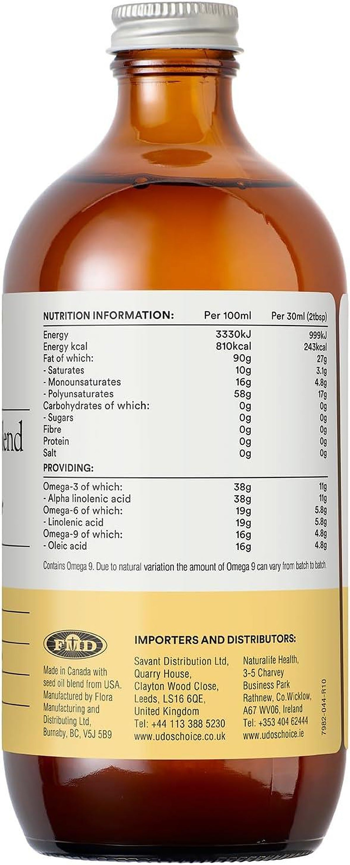 Udos Choice Ultimate Oil Blend Organic - 500ml - image 3
