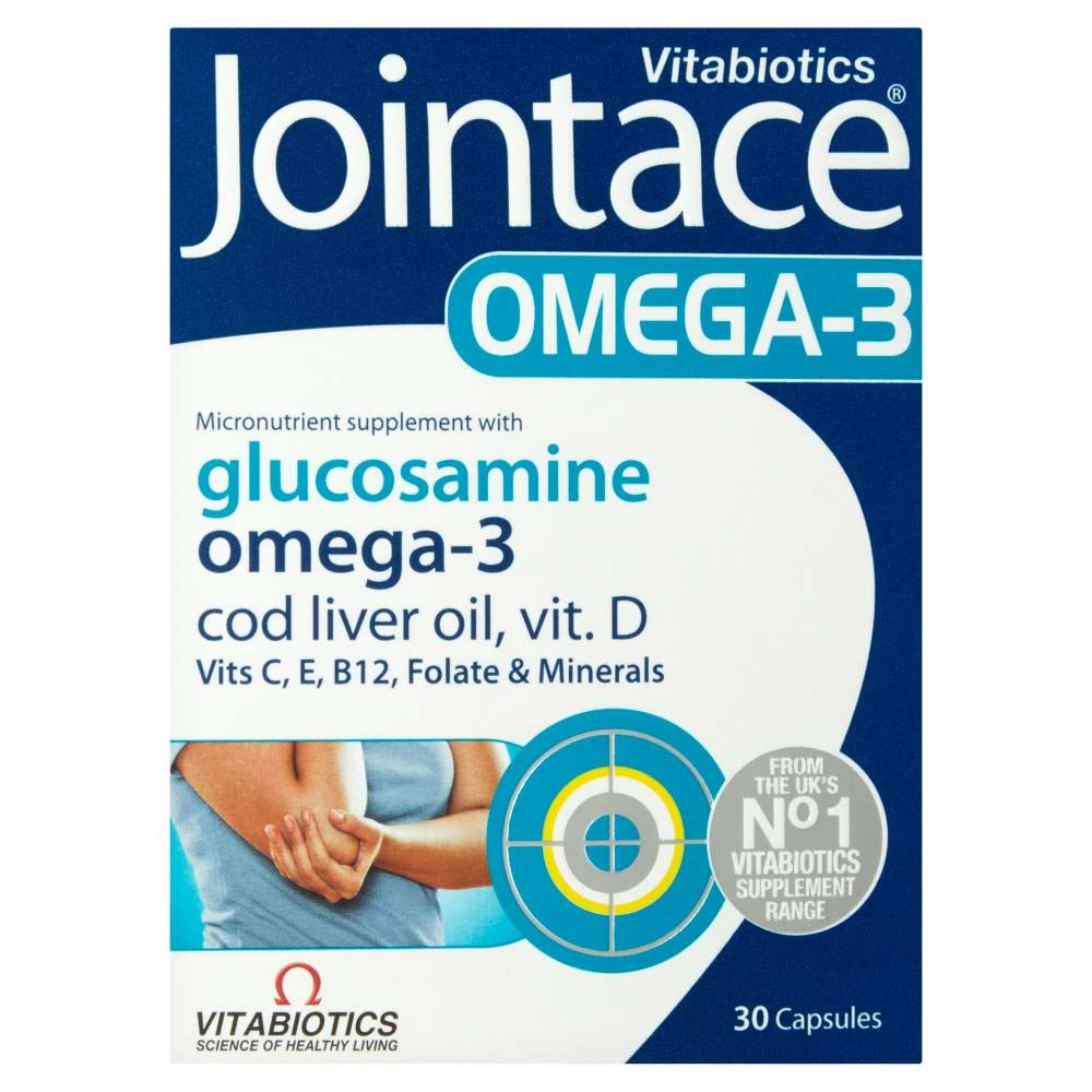 Vitabiotics Jointace Omega 3 Glucosamine Cod Liver Oil - 30 Soft Gel Capsules