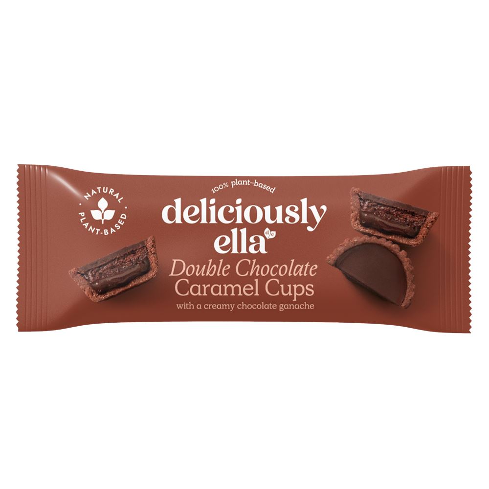 Deliciously Ella Double Chocolate Caramel Cup 36g - 12 Pack