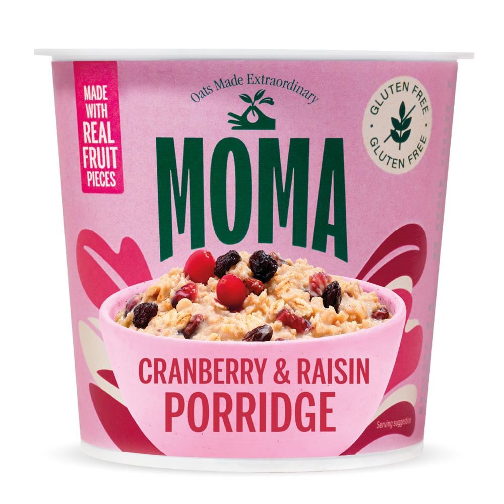 Moma Foods Gluten Free Cranberry and Raisin Porridge Pot 70g