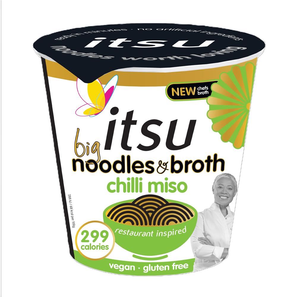 Itsu Chilli Miso Noodles Big Pot 98g - 4 Pack