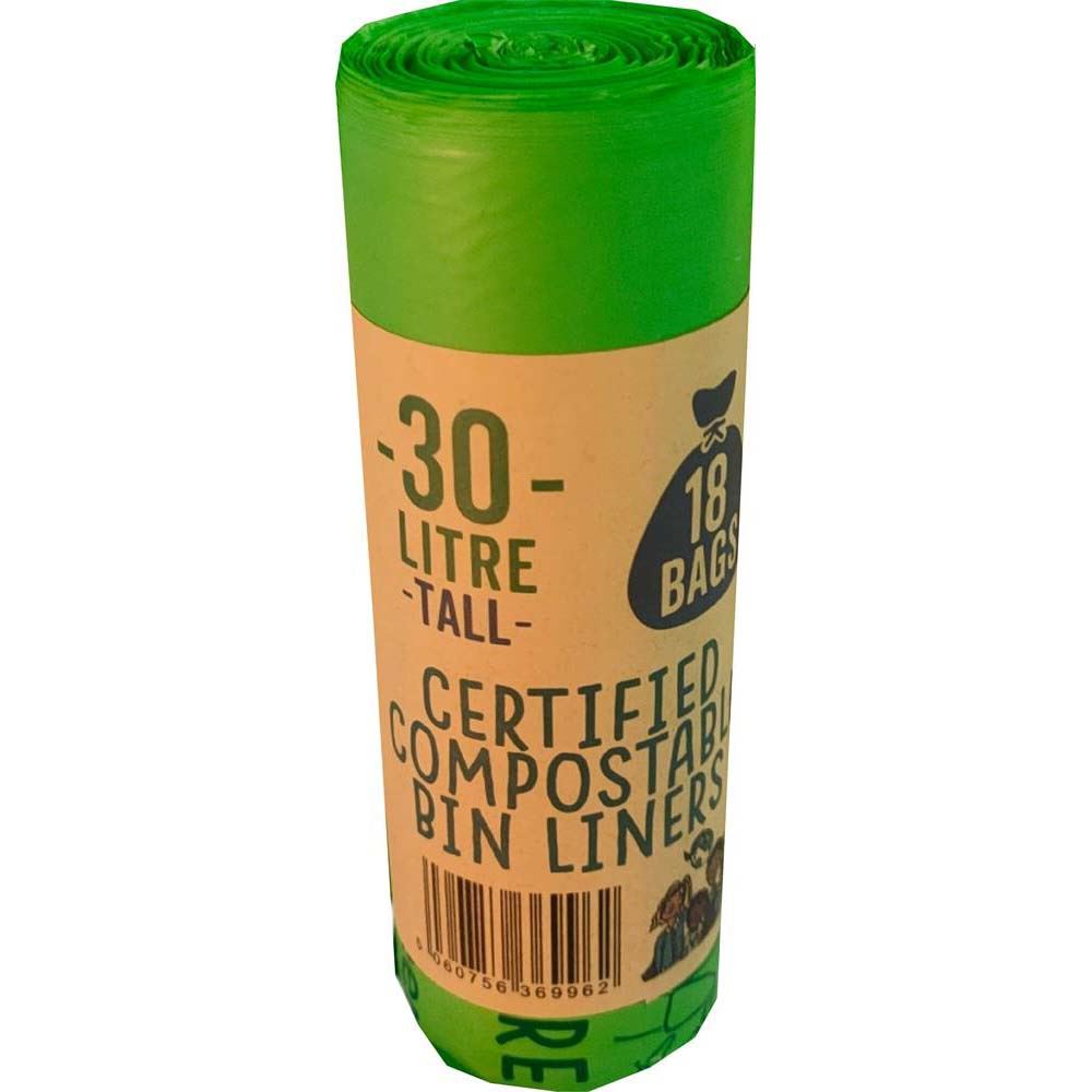 Eco Green Living Certified Compostable 30L Bin Bags