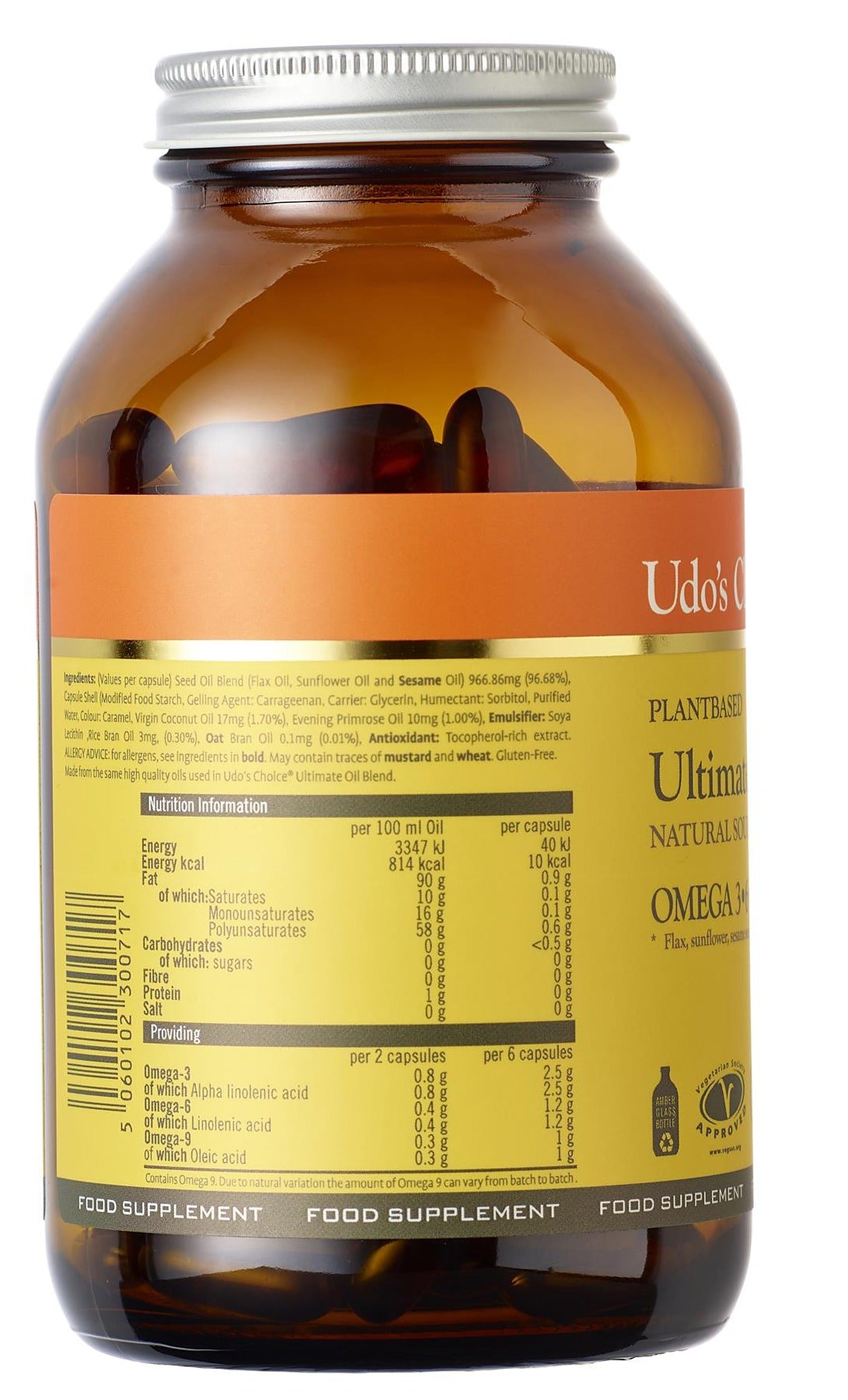 Udos Choice Ultimate Oil Blend 1000mg - 180 Caps - image 3